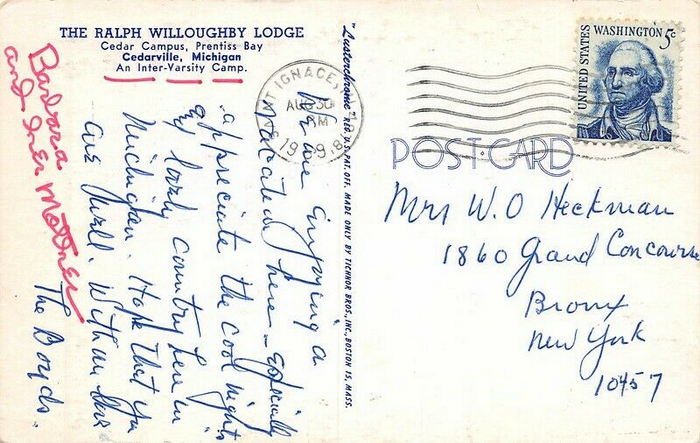 Cedar Bay Camp & Retreat Center - Vintage Postcard (newer photo)